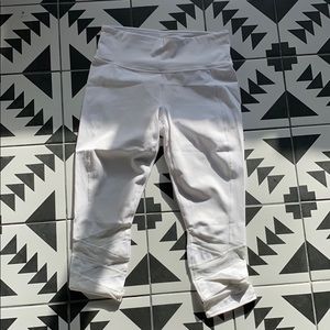 Athleta white crop leggings